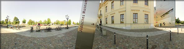 360-Grad Rundbild Haupteingang vor dem J&uuml;dischen Museum Berlin