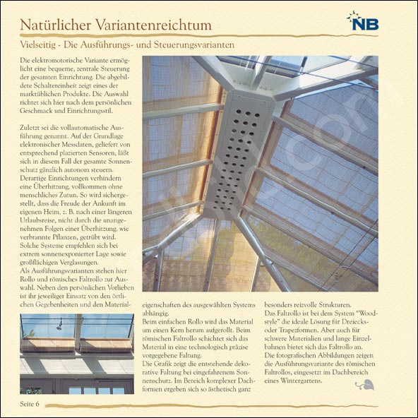 NB Products - r&ouml;misches Faltrollo, Rollrollo in Dreiecks- oder Trapezform