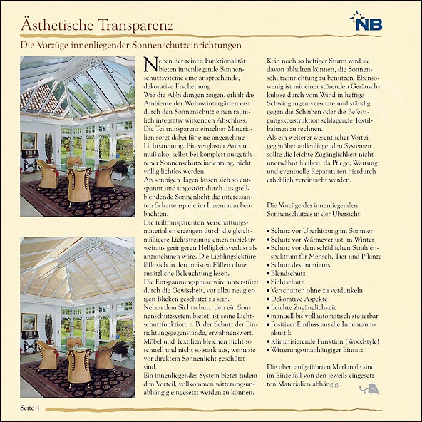 NB Products - &Auml;sthetische Transparenz